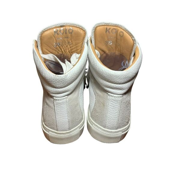 KOlO Men’s Size EU 38 US 7 Capri Triple White Leather Shoes Designer Casual - Picture 4 of 5